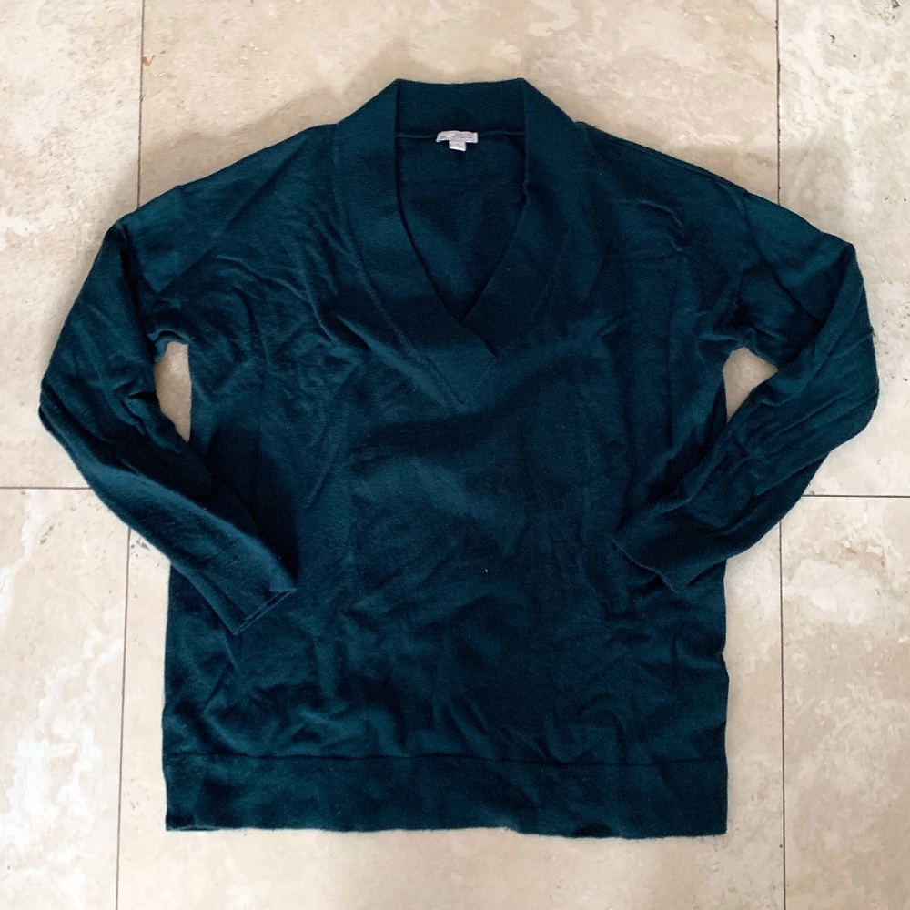 GAP ● Dark Teal V-Neck Sweater